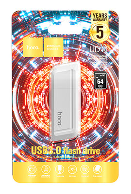 Hoco UD11 Flash Drive, USB3.0 Shockproof, 64G, WHITE