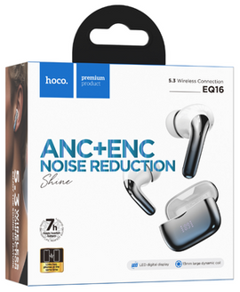 Hoco EQ16 Shine True Wireless ANC+ENC Noise Reduction BT Headset, Blue Glaze