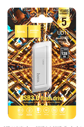 Hoco UD11 Flash Drive, USB3.0, Shockproof, 128GB, WHITE