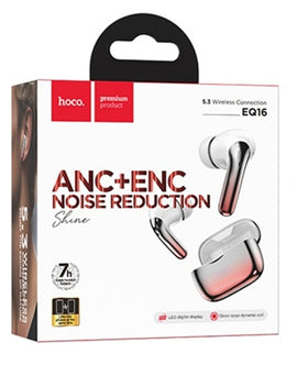 Hoco EQ16 Shine True Wireless ANC+ENC Noise Reduction BT Headset, Red Glaze