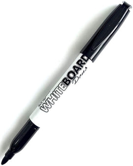 Helix Whiteboard Marker, Round Tip, Black