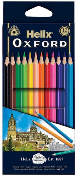 Helix Oxford Long Colouring Pencils, 12ct