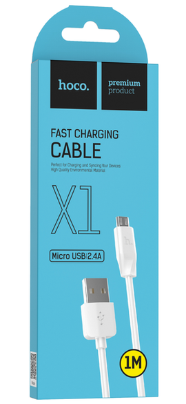 Hoco X1 Rapid Fast Charging Data Cable USB A to Micro (Length 1m)