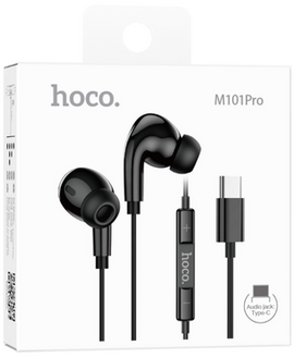 Hoco M101 PRO SOUND Type-C Wired Digital Earphones with Mic, BLACK