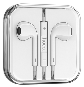 Hoco M80 Original Wired Earphones with 3.5mm audio plug, Single Unit, WHITE