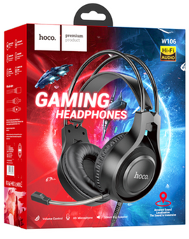 Hoco W106 Gaming Headphones, BLACK