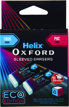 Helix Oxford, Eco White Eraser, Twin Pack, Matrix