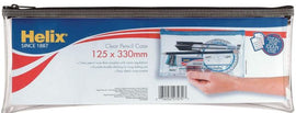 Helix Oxford, Long Pencil Case Clear, 13" x 5", Assorted Colors