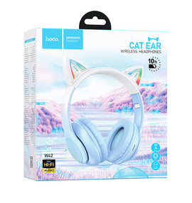 Hoco W42 Kitty BT Headphones, Crystal Blue