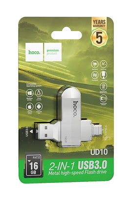 Hoco UD10 Dual Type-C & USB Flash Drive, 16GB