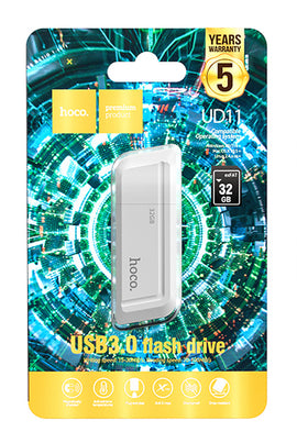 Hoco UD11 Flash Drive, USB3.0 Shockproof, 32G, WHITE