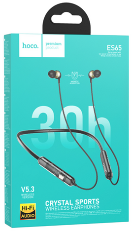 Hoco ES65 Crystal Sports BT Earphones, BLACK