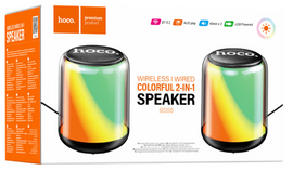 Hoco BS56 Colorful 2-In-1 Wireless/BT Speaker Set, BLACK