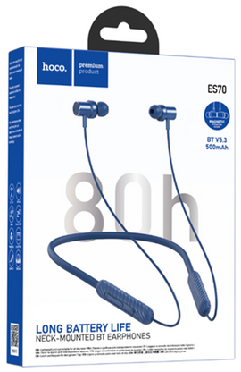 Hoco ES70 Armour Neck-Mounted BT Sport Earphones, BLUE