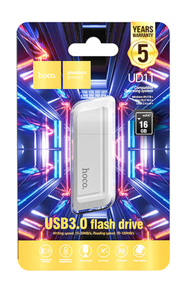 Hoco UD11 Flash Drive, USB3.0, Shockproof, 16GB, WHITE