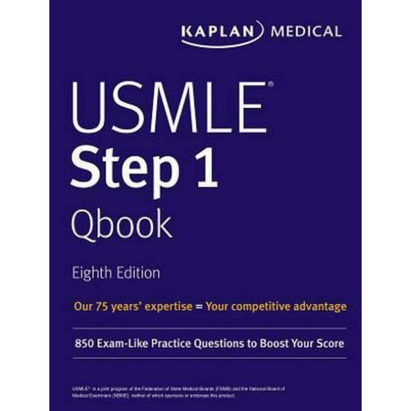 USMLE Step 1 Qbook: 850 Exam-Like Practice Questions to Boost Your Score (USMLE Prep) Kaplan Medical