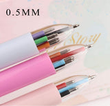 6 Colour Retractable Ballpoint Pen, UNICORN