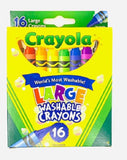 Crayola, Large Washable Crayons, 16count