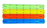 Flexible Ruler, Transparent, Assorted Colours, 30cm