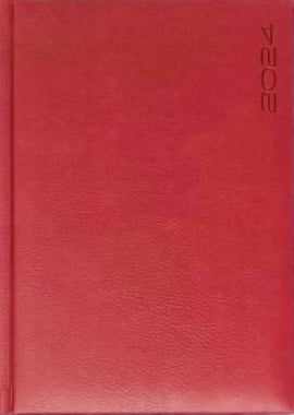2024 Diary and Planner, 8"x 6", A5,  RED