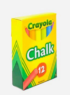 Crayola Coloured Chalk, 12 sticks