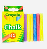 Crayola Coloured Chalk, 12 sticks