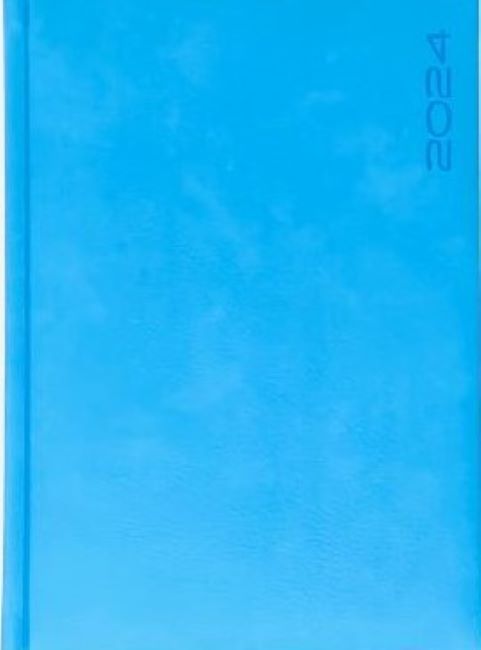 2024 Diary and Planner, 8"x 6", A5,  AQUA BLUE