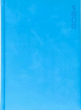 2024 Diary and Planner, 8"x 6", A5,  AQUA BLUE