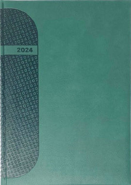 2024 Executive Diary and Planner, 12"x 8.5", A4,  FOREST GREEN