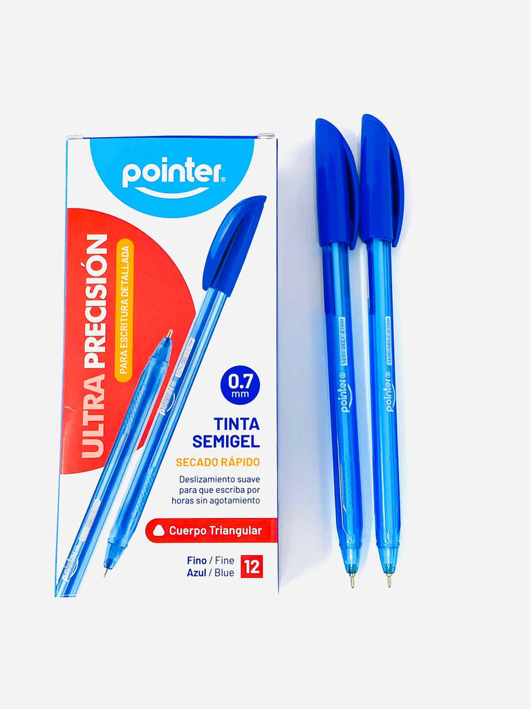 Pen Pointer Specification Pointer Ultra Precision Triangular Semi-Gel Pen, Fine, 0.7m, BLUE, Sin ...