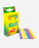 Crayola Coloured Chalk, 12 sticks