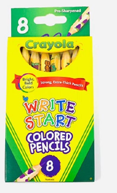 Crayola, Colored Pencils, Write Start, 8ct