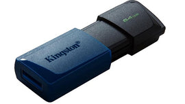 Kingston DataTraveler Exodia Flashdrive,  (BLACK & BLUE) USB3.2, 64GB
