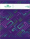 Scholar Softcover Composition Notebook, 8" x 10",  Maze Pattern, Assorted Colours, SIX PACK