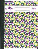 Scholar Softcover Notebook, 8" x 10", Aztec Pattern, Assorted Colours, SINGLE