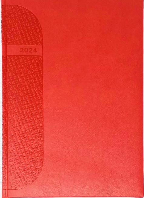 2024 Executive Diary and Planner, 12"x 8.5", A4,  RED