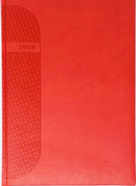 2024 Executive Diary and Planner, 12"x 8.5", A4,  RED