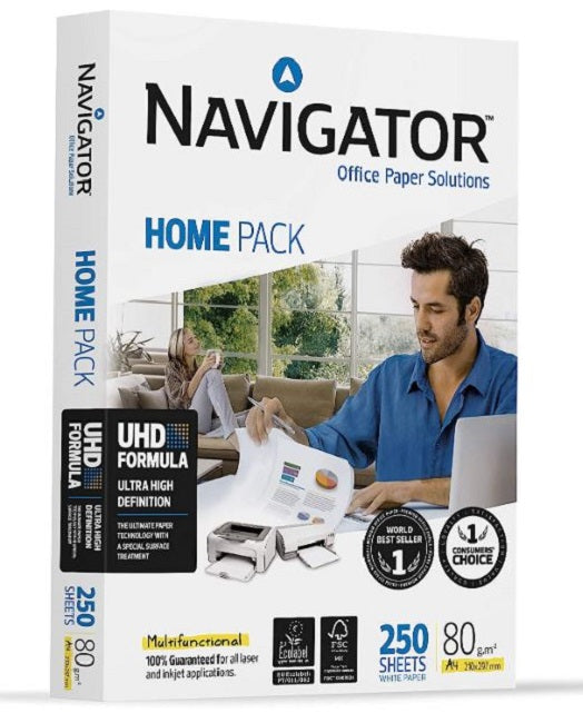 Navigator Copy Paper, White Letter Sized, Ream of 250 sheets