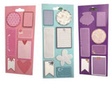 Sticky Notes, Seven Designer Mini Pads, 140 sheets, Assorted Colours
