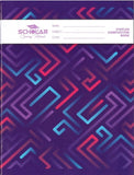Scholar Softcover Composition Notebook, 8" x 10",  Maze Pattern, Assorted Colours, SIX PACK