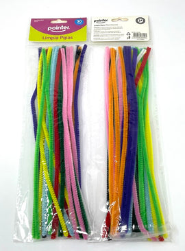 Pointer Craft Pipe Cleaners, Assorted Colours, 30 count