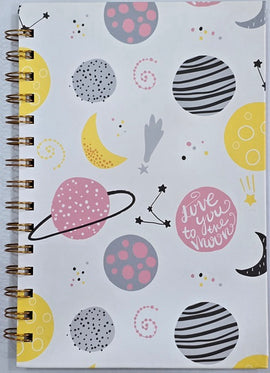 Love You to the Moon Lined Spiral Journal, Hardcover