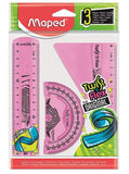 Maped, Twist 'n Flex, 3 piece Geometry Set, Assorted Colours