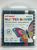 Glitter Marker Set with Sparkle Carry Case, 24 Colours
