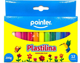 Pointer Plasticine / Modeling Clay, Assorted Colours, 12ct