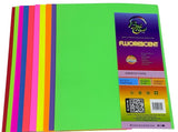 Fluorescent Copy Paper Sheets, Letter Size 8.5"x11", Assorted Bright Colours, 100 sheets