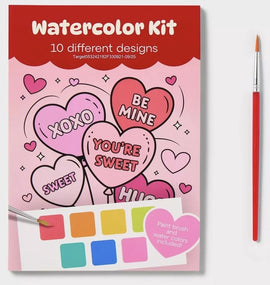 Valentine's Day Watercolor Kit with 10 designs