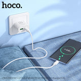 Hoco C109 Dual Port Type-C + USB-A Fighter Charger Block, PD20W+QC3.0, White