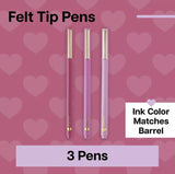 Noted by Post-it 3pk With Love Pen Set Valentine's Day