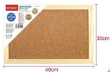 Cork Board, in Wooden Frame 30cm x 40cm